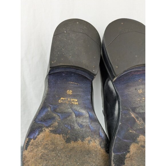 Jo Ghost Men’s Slip-On Shoes EU 39 US 6.5 Italy Distressed Leather Resoled Heels - Picture 5 of 16